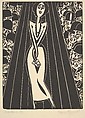 Singer (Chanteuse), Frans Masereel Belgian, Woodcut