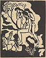 Greeting (Begrüssung), August Macke German, Linoleum cut