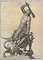 Hercules Slaying the Hydra, Jan Muller  Netherlandish, Engraving; New Holl.'s second state of four