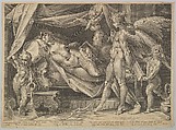 Cupid and Psyche, Jan Muller Netherlandish, Engraving; New Holl.'s third state of four