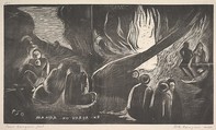 The Devil Speaks, Paul Gauguin  French, Woodcut on china paper