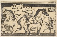Le Sourire;Taiti (Smile; Tahiti), Paul Gauguin French, woodcut on transparent laid tissue paper