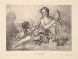 The Muse Erato, from "Gazette des Beaux-Arts", Albert Ardail French, Etching