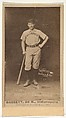 Bassett, 2nd Base, Indianapolis, from the Old Judge series (N172) for Old Judge Cigarettes, Goodwin & Company, Albumen photograph