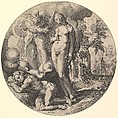 The Sixth Day (Dies VI): The Creation of Adam and Eve, from "The Creation of the World", Jan Muller  Netherlandish, Engraving; New Holl.'s third state of three