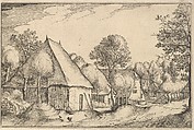 Farmyard, plate 5  from "Regiunculae et Villae Aliquot Ducatus Brabantiae", Claes Jansz. Visscher  Dutch, Etching