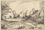 The Swan's Inn, plate 6 from "Regiunculae et Villae Aliquot Ducatus Brabantiae", Claes Jansz. Visscher  Dutch, Etching