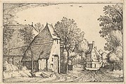Village Road, plate 3 from "Regiunculae et Villae Aliquot Ducatus Brabantiae", Claes Jansz. Visscher  Dutch, Etching