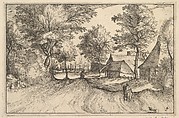 Village Road, plate 4 from "Regiunculae et Villae Aliquot Ducatus Brabantiae", Claes Jansz. Visscher  Dutch, Etching