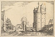 Town Gate, plate 2 from "Regiunculae et Villae Aliquot Ducatus Brabantiae", Claes Jansz. Visscher  Dutch, Etching
