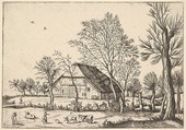 Farm, from The Small Landscapes, Johannes van Doetecum I  Netherlandish, Etching