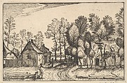 Landscape with Hewed Trees, plate17 from "Regiunculae et Villae Aliquot Ducatus Brabantiae", Claes Jansz. Visscher  Dutch, Etching