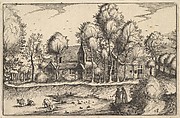 A Pond, plate 18 from "Regiunculae et Villae Aliquot Ducatus Brabantiae", Claes Jansz. Visscher  Dutch, Etching
