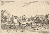 Village Road, plate 20 from "Regiunculae et Villae Aliquot Ducatus Brabantiae", Claes Jansz. Visscher  Dutch, Etching
