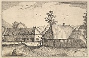 Large Sheds, plate 21 from "Regiunculae et Villae Aliquot Ducatus Brabantiae", Claes Jansz. Visscher  Dutch, Etching