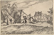 Farms in a Village from Regiunculae et Villae Aliquot Ducatus Brabantiae, Claes Jansz. Visscher  Dutch, Etching