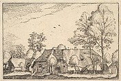 Large Farm, plate 10 from "Regiunculae et Villae Aliquot Ducatus Brabantiae", Claes Jansz. Visscher  Dutch, Etching