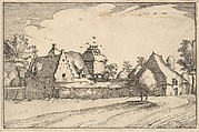 Walled Farm, plate 11 from "Regiunculae et Villae Aliquot Ducatus Brabantiae", Claes Jansz. Visscher  Dutch, Etching