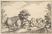 Village Road, plate 12 from "Regiunculae et Villae Aliquot Ducatus Brabantiae", Claes Jansz. Visscher  Dutch, Etching