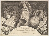 Plate from "Divers Trophées" (Weapon Trophies after the Façade of Palazzo Milesi in Rome), Polidoro da Caravaggio  Italian, Engraving