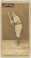 Myers, Catcher, Indianapolis, from the Old Judge series (N172) for Old Judge Cigarettes, Goodwin & Company, Albumen photograph
