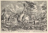 The Triumph of Time, Philips Galle  Netherlandish, Engraving; first state of four