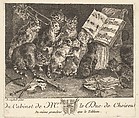 Concert of Cats, after the painting in the collection of the Duc de Choiseul, Balthasar Anton Dunker Swiss, Etching and engraving