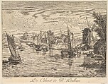 River Landscape after the painting in the cabinet of Mr. Poullain, J. F. Borgnet  French, Etching and engraving