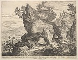 Rocky Landscape with St. Jerome, Aegidius Sadeler II  Netherlandish, Engraving; first state