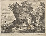 Rocky Landscape with St. Jerome, Aegidius Sadeler II  Netherlandish, Engraving