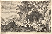 Landscape with Gypsy Camp, Aegidius Sadeler II  Netherlandish, Engraving; first state