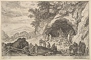 Landscape with Gypsy Camp, Aegidius Sadeler II  Netherlandish, Engraving; second state