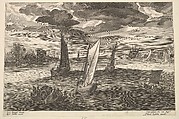 Riverscape with Boats, Aegidius Sadeler II  Netherlandish, Engraving; second state
