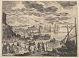 Harbor Scene, Aegidius Sadeler II  Netherlandish, Engraving; first state