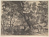 Landscape with Christ Tempted by the Devil, Aegidius Sadeler II  Netherlandish, Engraving; first state