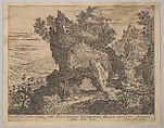 Rocky Landscape with St. Jerome, Aegidius Sadeler II  Netherlandish, Engraving