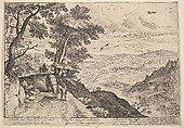 Path over a Valley, Crispijn de Passe the Elder Netherlandish, Engraving