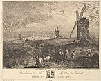 The Three Windmills (Les Trois Moulins) after a painting in the collection of the Duc de Praslin, Balthasar Anton Dunker  Swiss, Etching and engraving