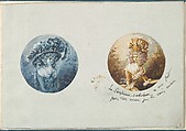 Two Costume Designs or Portrait Types, Anonymous, French, 18th century  French, Pen and black ink, graphite, gouache