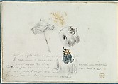 Sketches for Two Muffs and a Parasol, Anonymous, French, 18th century  French, Pen and black ink, graphite, gouache