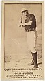 William "California" Brown, Catcher, New York, from the Old Judge series (N172) for Old Judge Cigarettes, Goodwin & Company, Albumen photograph