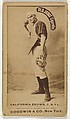 William "California" Brown, Catcher, New York, from the Old Judge series (N172) for Old Judge Cigarettes, Goodwin & Company, Albumen photograph