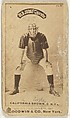 William "California" Brown, Catcher, New York, from the Old Judge series (N172) for Old Judge Cigarettes, Goodwin & Company, Albumen photograph