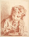 The Soap Bubble, Gilles Demarteau French, Crayon manner engraving printed in brown ink