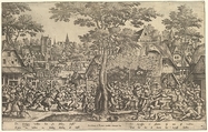 Peasant Fair, Peeter van der Borcht (Netherlandish, Mechelen ca. 1535–1608 Antwerp), Etching and engraving