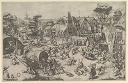 The Kermis of Saint George, Johannes van Doetecum I Netherlandish, Etching and engraving; second state of four