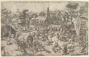 The Kermis of Saint George, Johannes van Doetecum I Netherlandish, Etching and engraving; fourth state of four