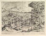 The Belgian Wagon (Plaustrum Belgicum), from "The Large Landscapes", Johannes van Doetecum I Netherlandish, Etching and engraving; second state of two