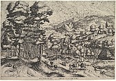 Rustic Market (Nundinae Rusticorum) from The Large Landscapes, After Pieter Bruegel the Elder (Netherlandish, Breda (?) ca. 1525–1569 Brussels), Etching with engraving; second state of three