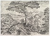 Soldiers at Rest (Milites requiescentes), from "The Large Landscapes", Johannes van Doetecum I Netherlandish, Etching and engraving